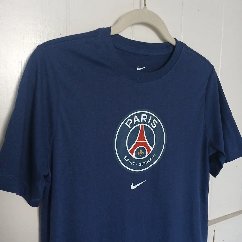 Nike Shirt Paris Saint Germain‎ PSG Soccer Dri-Fit Youth Boy's XL Navy Swoosh SS